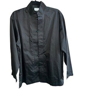 YMAA Men’s Tai Chi Traditional  Black Tang Kung Fu Shirt  USA Made Size Small